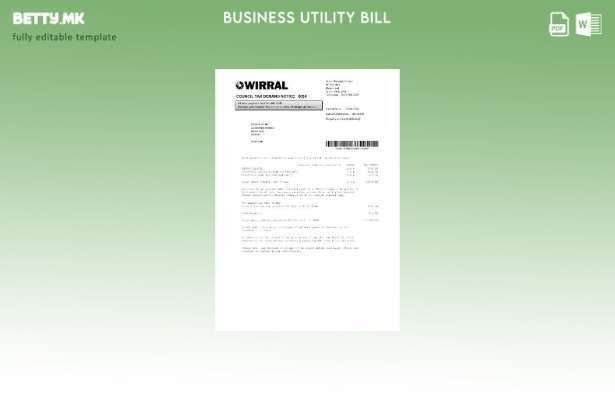 Обединетото Кралство Wirral советот за данок на деловна сметка за комунални услу